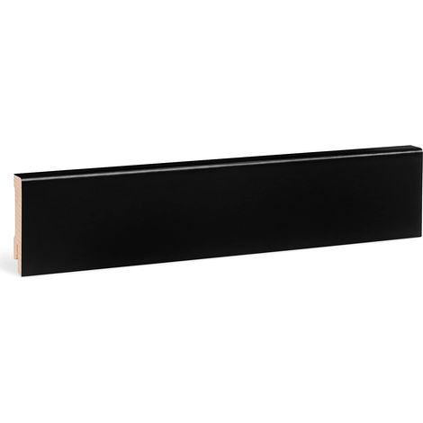 KGM Sockelleiste Modern schwarz Massivholz furniert 16x58mm 2,4m