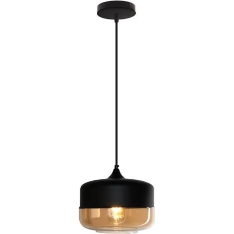 Suspension Luminaire Industrielle Vintage Lustre Plafonnier en Verre pour Salon Chambre Cuisine (1/4)
