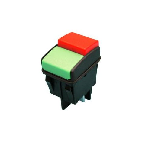 Interruptor Pulsador Doble Verde/Rojo 1cto 16A/250