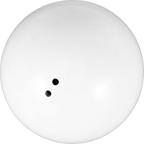 Boule Décorative en Acier Inoxydable 150mm Blanc, Sphère Creuse (1/5)