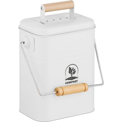 Compostiera da cucina, 3,5 l, antiodore, con filtri