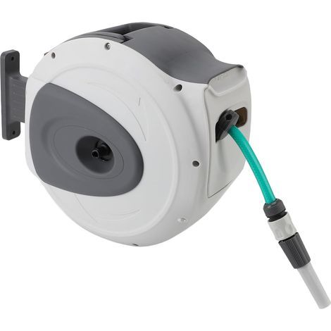 Wall-mounted automatic cable reel - 20M - Automatic rewinder with 180° swivel bracket (1/5)