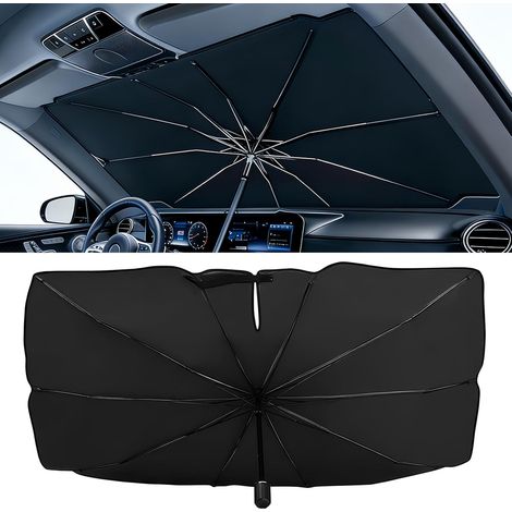 Pare Soleil Voiture Avant,Pare Soleil Voiture Pare Brise Avant Pliable,Parapluie Pare-Soleil pour Pare-Brise Avant de Voiture,Protection UV Isolation pour Parasols de Voiture pour SUV,Camions (M) (1/5)