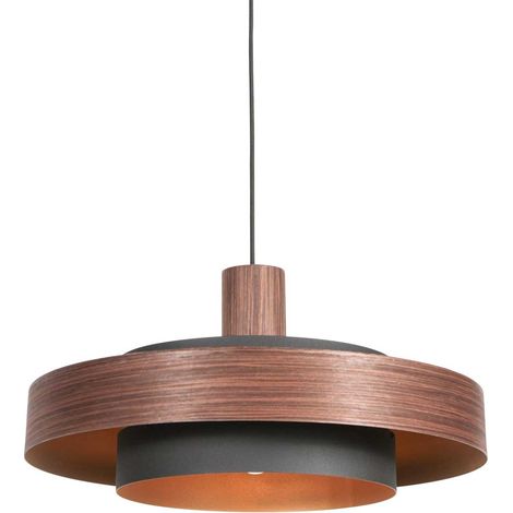 Anne Lighting - lámpara colgante - Flinter - marrón - metal - Ø