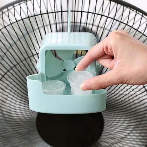 Refroidisseur pour ventilateur – Dispositif de glace à suspendre, appareil de refroidissement pour ventilateur suspendu, pour balcon, cour, chambre, bureau, maison, tente, patio, festival (1/5)