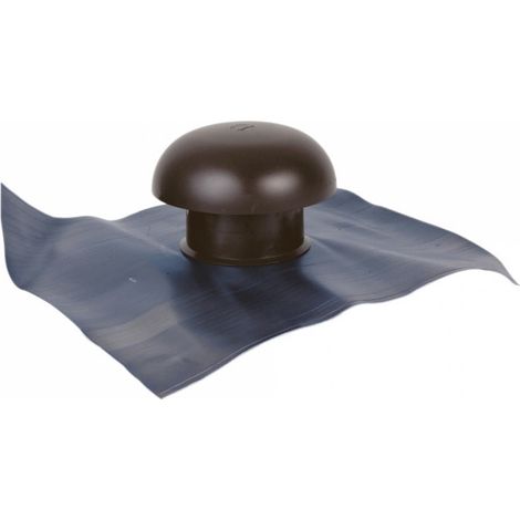 Girpi – Chapeau de ventilation femelle à coller – Ø100mm – Collerette d'étanchéité en plomb – Pour toits et VMC