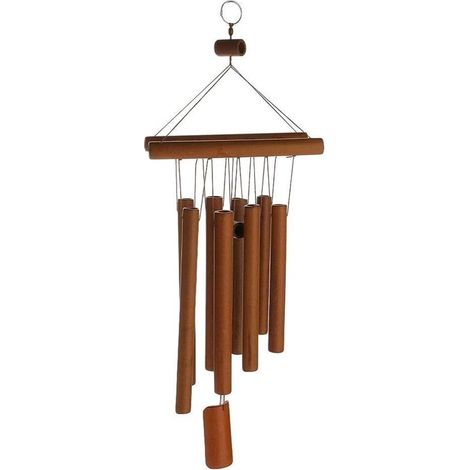 carillons éoliens d'extérieur-carillons éoliens bambou-carillons éoliens-carillons éoliens bois – bambou-plante de bambou – résistant aux intempéries – pour l'intérieur et l'extérieur-marron-Les dimen (1/5)