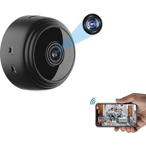 Mini-HD-1080p-Smart-WLAN-Kamera, Mini-IP-Kamera mit Infrarot-Nachtsicht – Schwarz