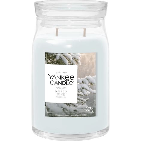 Candela Snow Kissed Pine 567g Bianco Yankee Candle