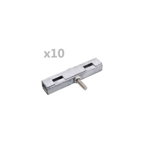 U-förmige Teppichverbinder, 10er-Set, silber - Crezuo (1/4)