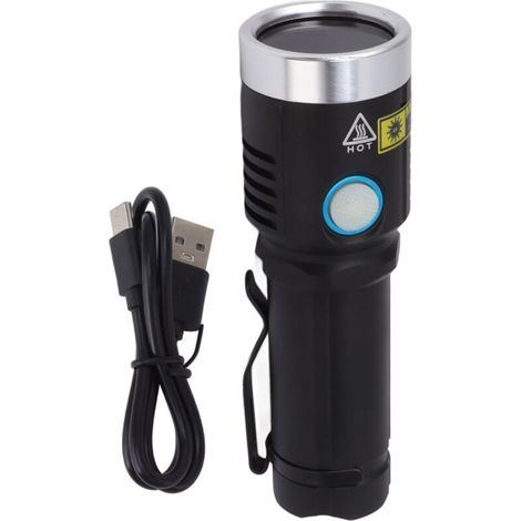 Lampe torche LED UV 20W 365nm, rechargeable par USB, lampe de détection d'urine pour animaux domestiques adaptée aux chiens et aux chats, et peut être utilisée avec le durcissement de résine sèche. (1/5)