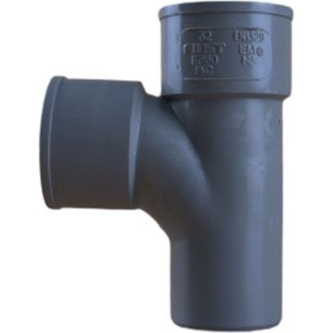 Té pied de biche PVC 87°30 Mâle Femelle Ø32 - First Plast (1/5)