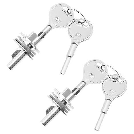 Glass Door Locks for Sliding Display Cases, Terrarium Locks, 25x25mm for Glass Cabinet Doors, Doors and Windows, Jewelry Cabinets (1/5)