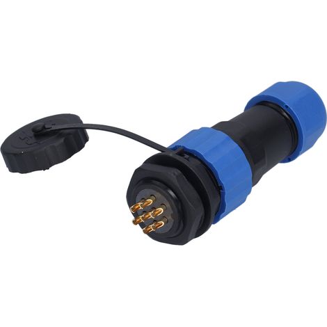 Connecteur étanche IP68 prise aviation SP207 380V mâle femelle avec écrou arrière et borne de jonction (1/5)