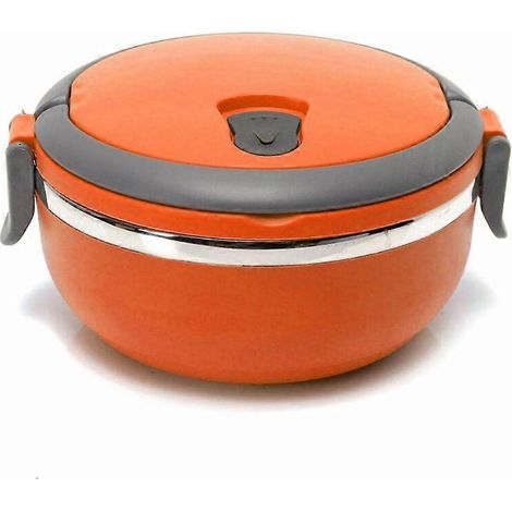 boîte à lunch ronde en acier inoxydable, isolée à 1 couche, idéale pour la cuisine.
