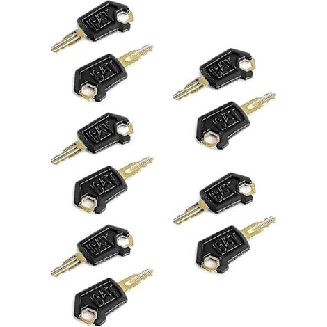KLVGTIFS PU - Lot de 10 clés Cat 5p8500, clés de contact pour engins de chantier Caterpillar (1/3)