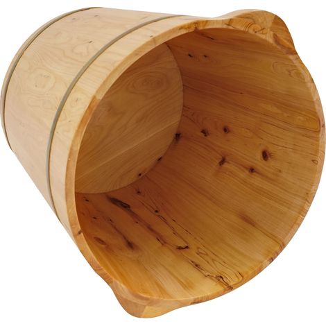 Baignoire de spa pour les pieds, bois de cyprès, usage polyvalent, Couleur du bois (1/2)