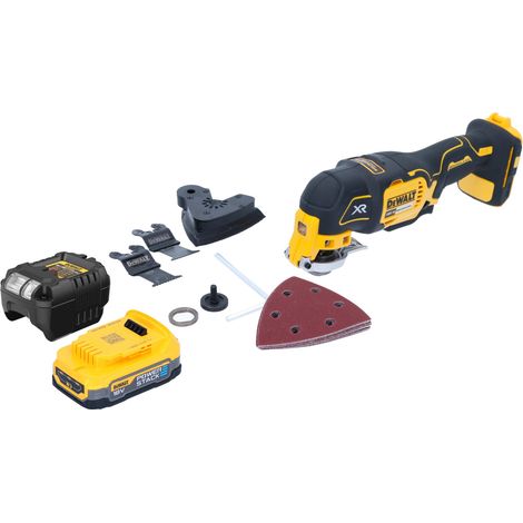 DeWalt DCS 355 E1 Akku Oszillierer Multitool 18 V Brushless + 1x Powerstack Akku 1,7 Ah + Ladegerät + Zubehör (1/5)