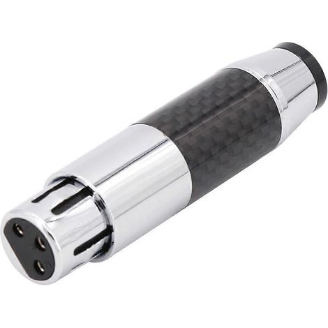 Connecteurs XLR mâle/femelle plaqués or/rhodium prise jack auxiliaire pour haut-parleur (mâle, plaquée rhodium). (1/5)