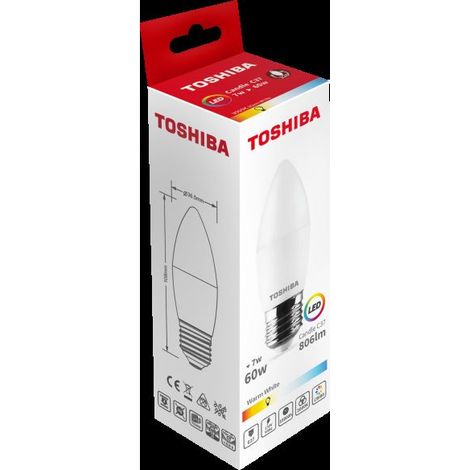 Bombilla led toshiba c37 e27 7w 3000k ULT.UDS