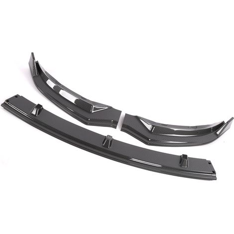 3x Frontstoßstangen-Lippenspoiler-Schutzleiste in Carbonfaser-Optik als Ersatz für Tesla Model 3 2017-2021 (1/5)