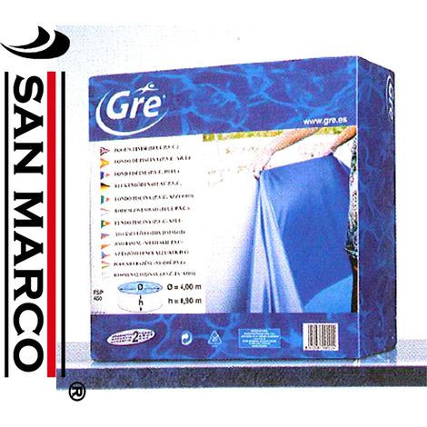 Liner piscina Gre azzurro ovale 800x470x132 cm