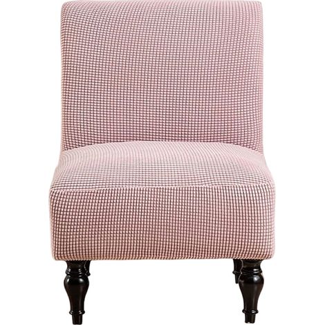 1 Housse extensible jacquard,fauteuil sans accoudoirs,protection amovible,salon,rose (1/5)
