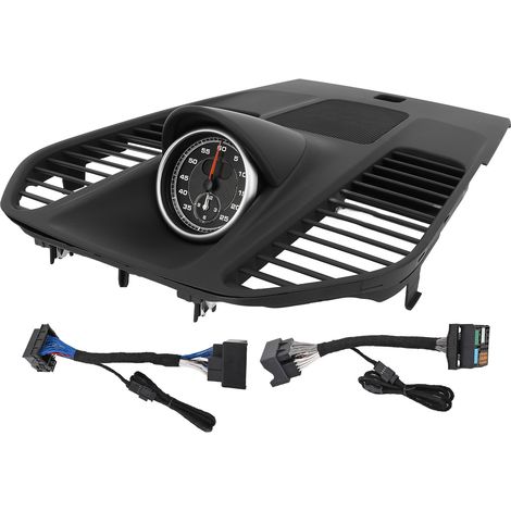 Personnalisation automobile : cache noir pour tableau de bord + kit chronomètre, compatible avec la Porsche 911 2012-2018, noir (1/5)