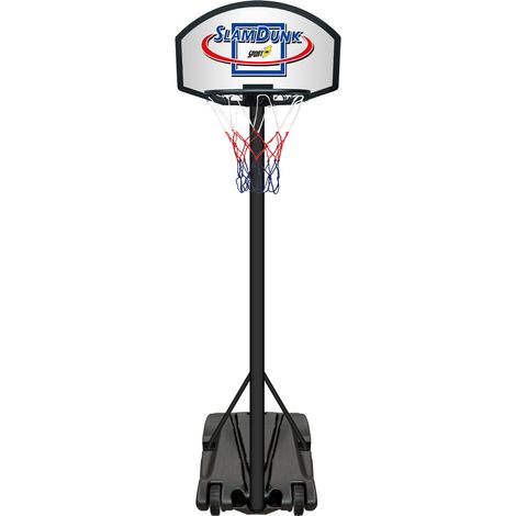 Canestro da Basket Esterno Altezza Allungabile 140-200 cm con Ruote in Metallo (1/2)