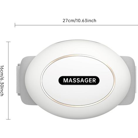 Masajeador abdominal con calor por luz roja, 2 modos, temporizador 10 min, ABS, blanco (1/5)