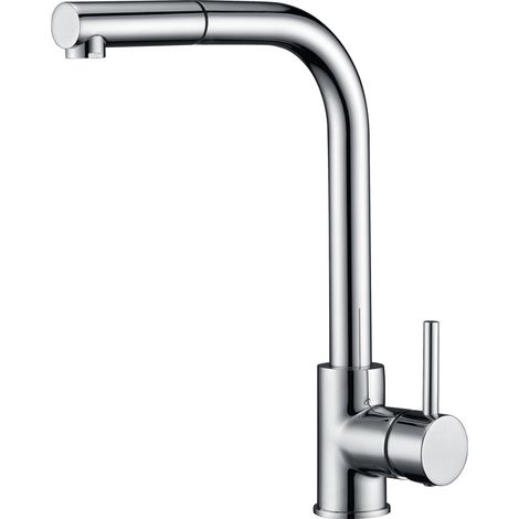 Robinet de cuisine monotrou  Modèle MALTA  Couleur Gris  Finition Chrome  [ IMEX® ]