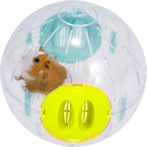 Balle de course jaune transparente pour hamster de 14,5 cm (1/5)