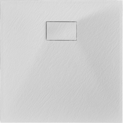 SKLUM Soho quadratische, rutschfeste, extraflache Duschwanne aus SMC-Harz Weiss 70 x 70 cm (1/5)