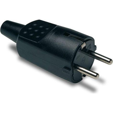CLAVIJA 4,8MM PVC GOMA 16A-250V NEGRO - FAMATEL