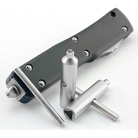 Outil de démontage de vis triangulaire pour tournevis métallique, démontable pour Microtech Ultratech UTX-70 Siphon Halo et couteau Exocet. (1/5)