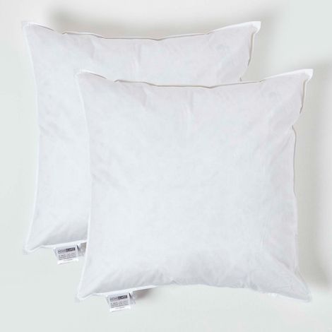 HOMESCAPES Coussin de garnissage en plumes de canard, 50 x 50 cm - Lot de 2 (1/5)