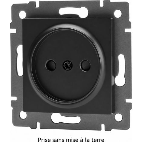 Prise Murale 2 Trous Standard Russe Série G en PC Noir 13 × 9 × 10 cm 250V 4000W Sans Autre Interface – Livraison gratuite