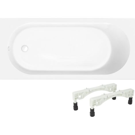 Baignoire droite 160 x 70 VILLEROY & BOCH O.Novo + Pieds + Vidage WIRQUIN blanc