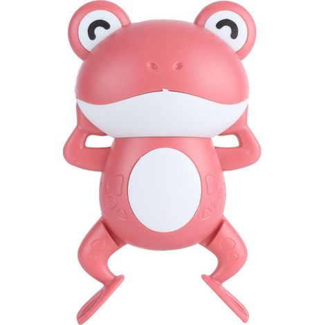 Jouets de bain grenouilles mignonnes à remontoir - Jouets flottants pour enfants, bébé (Rose) (1/5)
