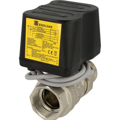 Robinet motorisé 1 1/4’’, 230V 10 Nm, 90°/60 sec, raccord FF x FM