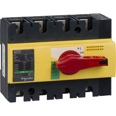 interrupteur sectionneur Interpact INS100 4P 100 A - 28925 (1/2)