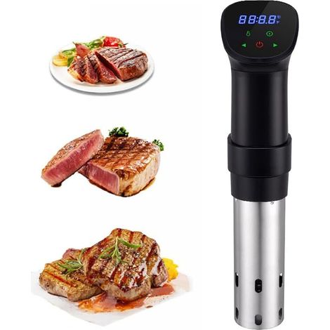 Cuisinière sous vide avec contrôle à écran tactile et circulation d'eau 3D, plage de température de 25 ℃ à 92,5 ℃ pour une cuisson à basse température lors de fêtes et événements (1/5)