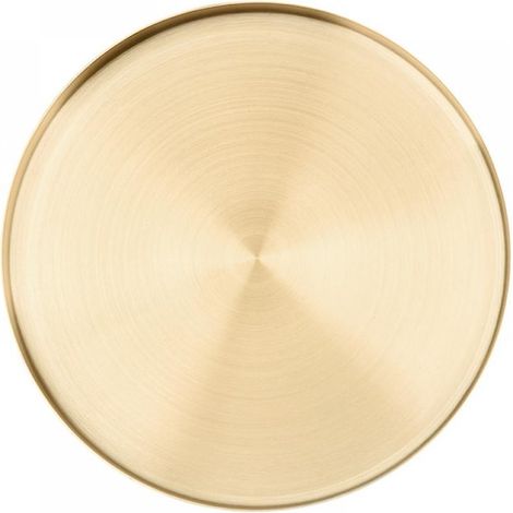 Tava servire rotunda din otel inoxidabil auriu, design minimalist, capacitate mare, 30x30cm (1/5)