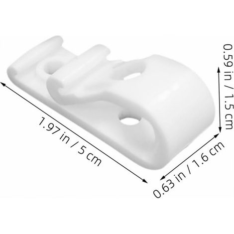 Accessoires pour stores enrouleurs, crochets de positionnement blancs avec perles de rideau à visser, crochets de rangement de sécurité et crochets de fixation (20 pièces). (1/5)