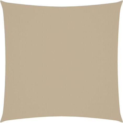Parasol carré de 3,6 x 3,6 mètres en toile Oxford beige (1/5)