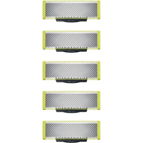 Applicable à OneBlade - Lames de rechange, pour rasoir/tondeuse électrique OneBlade, acier inoxydable robuste, taille, stylisation et rasage, lot de 5