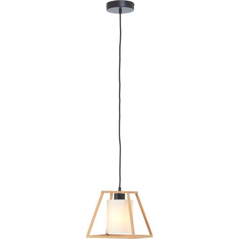 Lampe suspendue en bois Giseh pyramide 23 x 23cm - 92844/09