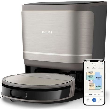 Aspirateur robot avec station tout-en-un - PHILIPS - XU9100/10 - Série 9000 - 8000 Pa - = 66 dB - Métal (1/5)