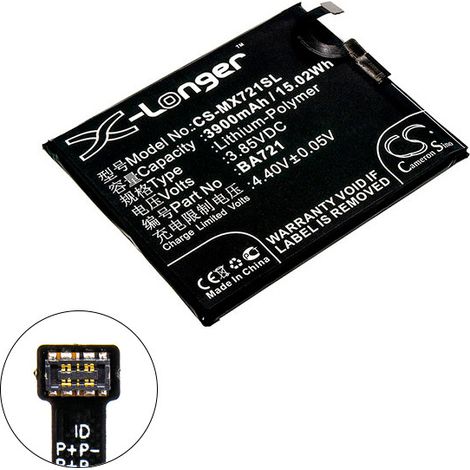 NX - Batterie téléphone, smartphone, GSM pour Meilan 3.85V 3900mAh - BA721 (1/2)