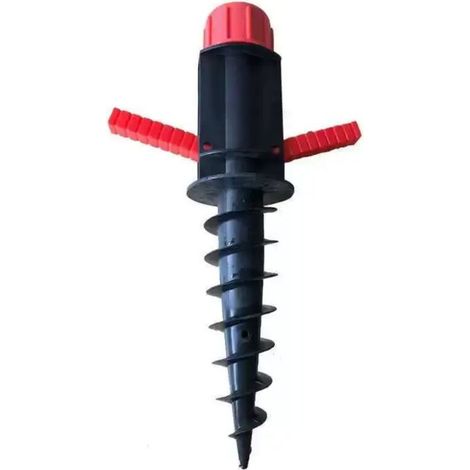 Noir Pied, Porte-parasol, Support à vis, Douille de sol, Diamètres 19-32 mm, Camping, Plage, rouge
